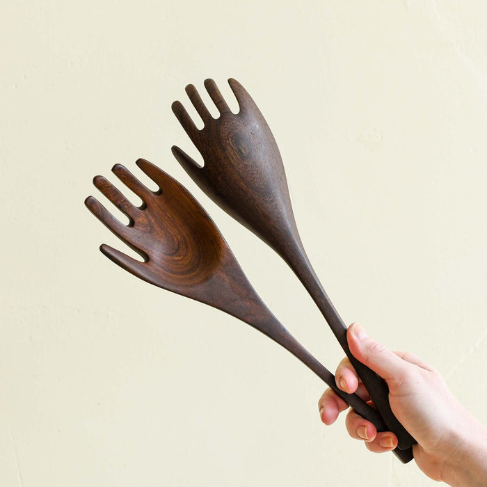 Wooden Salad Serving Hands