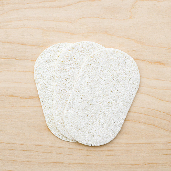 Eco sponge compostable natural loofah pack of three.