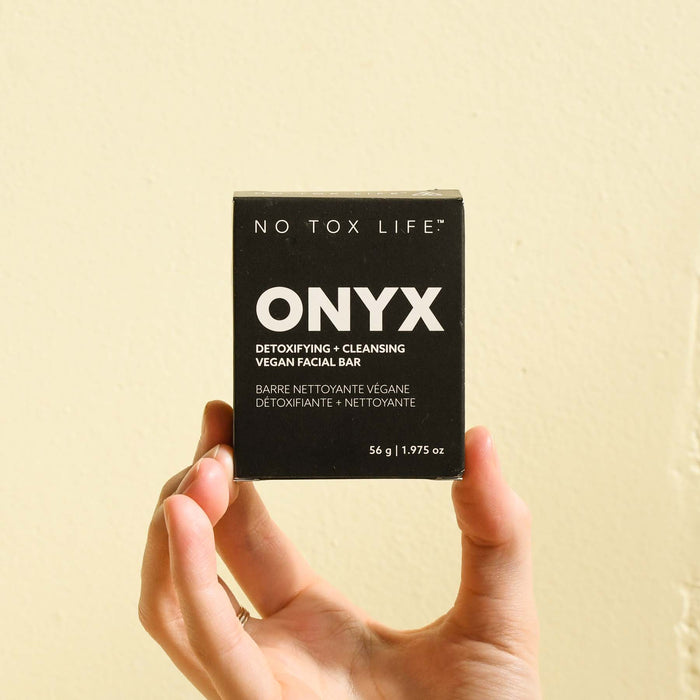 Onyx charcoal facial cleansing bar zero waste. By No Tox Life.