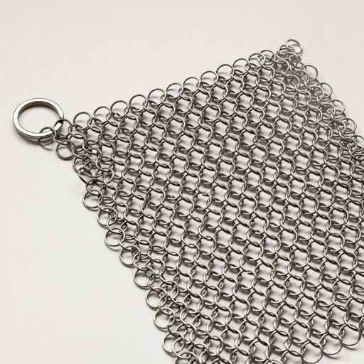 Stainless Steel chainmail pot scrubber. With hanging ring. 