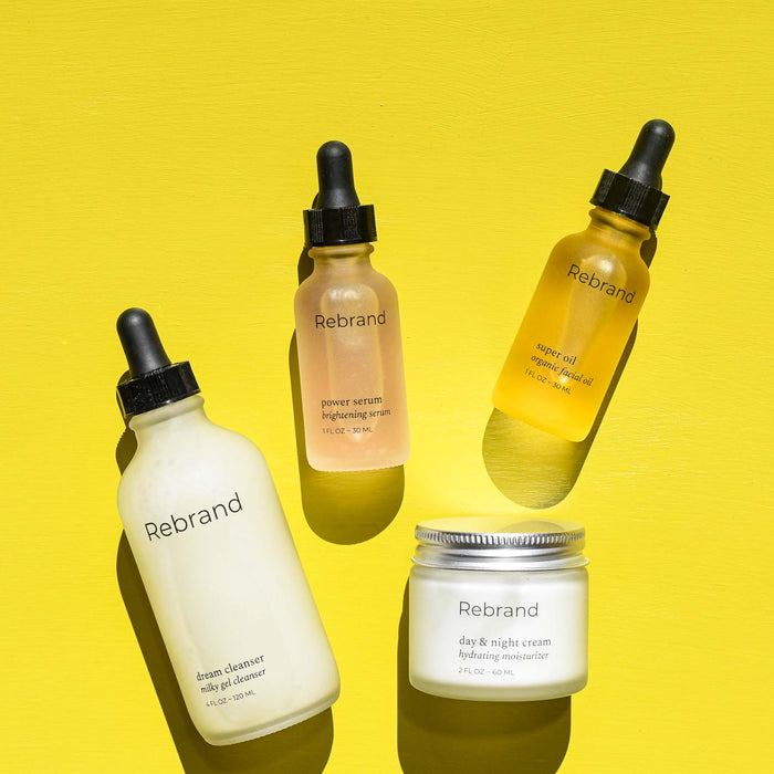 Milky Gel Cleanser + Day & Night Moisturizing Cream + Vitamin C Brightening Serum + Facial Super Oil