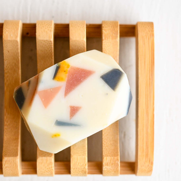 Natural mini soap scrap soap gem bar.