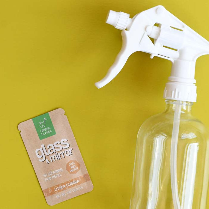 Non-toxic cleaning products that actually work, like the Glass Cleaner Concentrate Tablets pictured here.