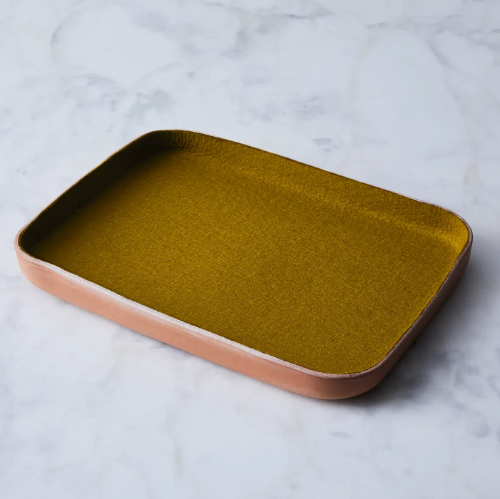 Felt & Leather Catch-All Tray