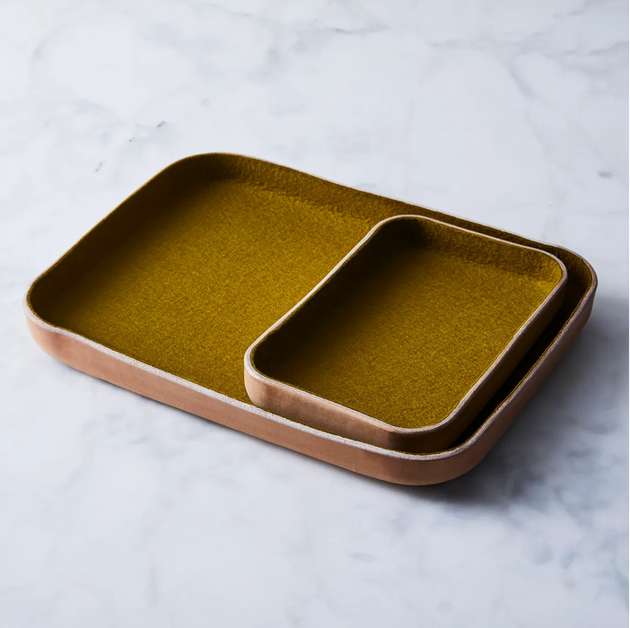 Felt & Leather Catch-All Tray
