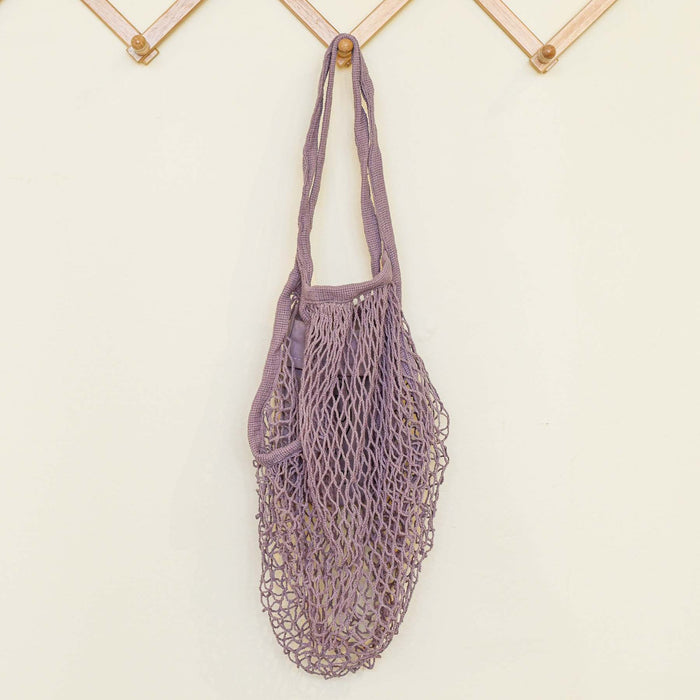 Thistle ami net market tote hanging. By Graf Lantz.