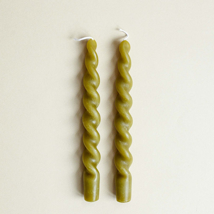 Beeswax Taper Candle Pair