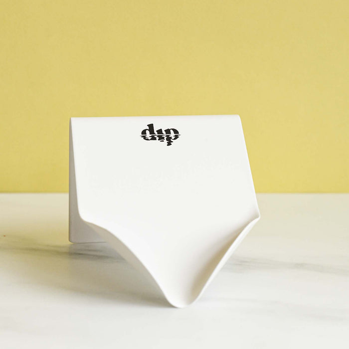 White dip shampoo and conditioner bar drainer single. Designed by Dip. 