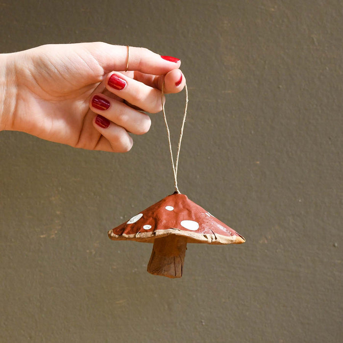 Recycled Mushroom Ornament