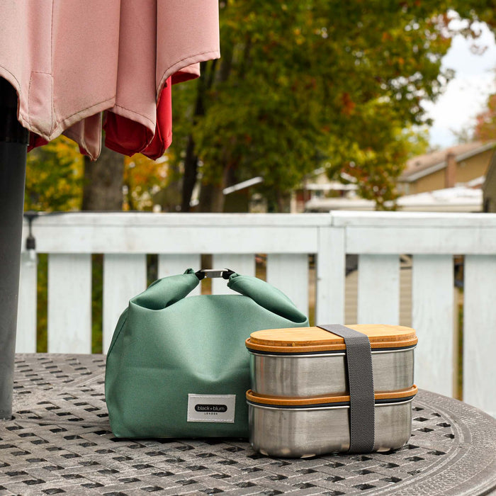 Green Lunchbox and stackable lunchbox from Black and Blum.