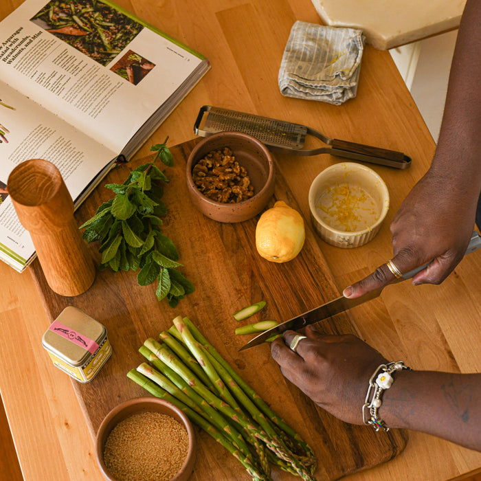 Six Seasons: A New Way with Vegetables in use in the kitchen. 