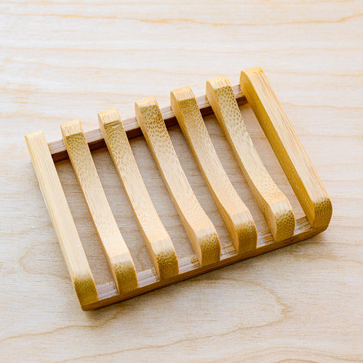 Bamboo soap tray.