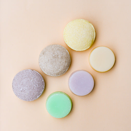 Various shampoo and conditioner bars. From Bottle None.
