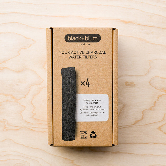 Activated charcoal filters in 4 pack. From Black and Blum