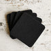 Black  square colored wool felted coasters from Graf Lantz.