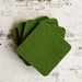 Loden Green  square colored wool felted coasters from Graf Lantz.