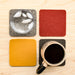 Various colored square wool felted coasters from Graf Lantz. 
