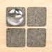 Ash Brown  square colored wool felted coasters from Graf Lantz.