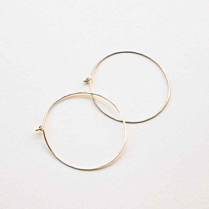 Silver hoop earrings. Handmade in Asheville, NC. 