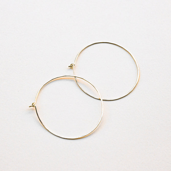 Silver hoop earrings. Handmade in Asheville, NC. 