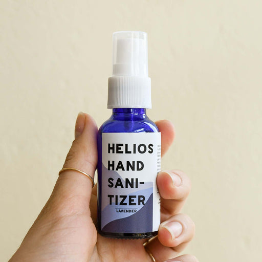 Lavender hand sanitizer, refillable. Made in Asheville, NC.