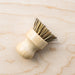 Agave knob dish brush.  Made from plant fibers. Wooden handle. 