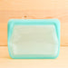 Stasher silicone medical and food grade safe reusable plastic bags. Mini stand up in Aqua.