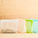 Stasher silicone medical and food grade safe reusable plastic bags. Mini stand up in various colors.