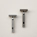 Rockwell 2c safety razor in white chrome and gunmetal. 