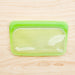 Stasher silicone medical and food grade safe reusable plastic bags. Snack flat bags in Green.