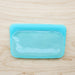 Stasher silicone medical and food grade safe reusable plastic bags. Snack flat bags in  Aqua. 