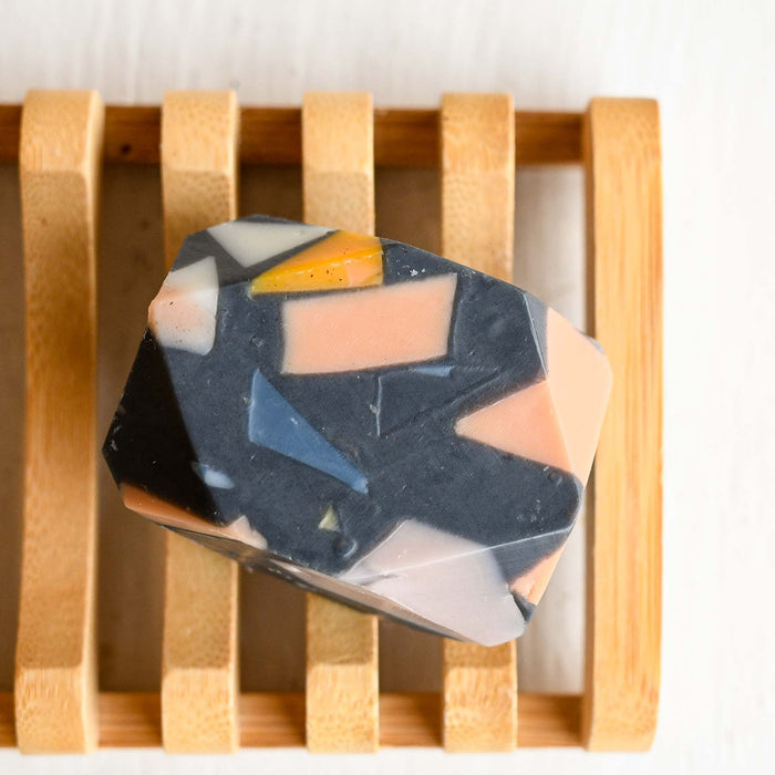 Sage and geranium mini soap scrap soap gem bar. 