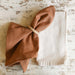 Terra Cotta and Natural organic cotton handmade napkins. Ronny Bass and Ware collaboration. 